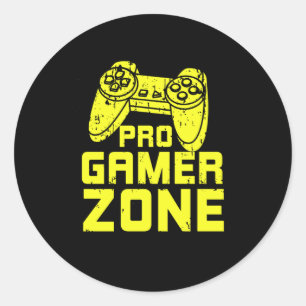 Pro Gamer Gaming Controller Gift Ronde Sticker