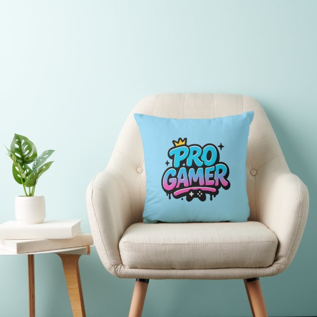 PRO GAMER Graffiti Logo Kussen (Stoel)