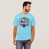 PRO GAMER — Pixel Art 8-bits badg T-shirt (Voorkant volledig)