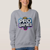 PRO GAMER — Pixel Art 8-bits badge Trui (Voorkant)