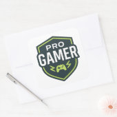 PRO GAMER Shield-badge Vierkante Sticker (Envelop)