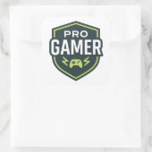 PRO GAMER Shield-badge Vierkante Sticker (Tas)