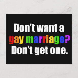 Pro Gay Marriage Briefkaart