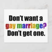 Pro Gay Marriage Briefkaart (Voorkant)