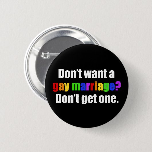 Pro Gay Marriage Ronde Button 5,7 Cm (Voorkant /achterkant)