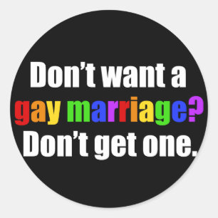 Pro Gay Marriage Ronde Sticker