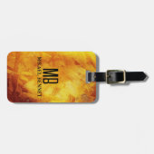 PRO Geborsteld Metallic Bagagelabel (Voorkant horizontaal)