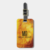 PRO Geborsteld Metallic Bagagelabel (Voorkant verticaal)