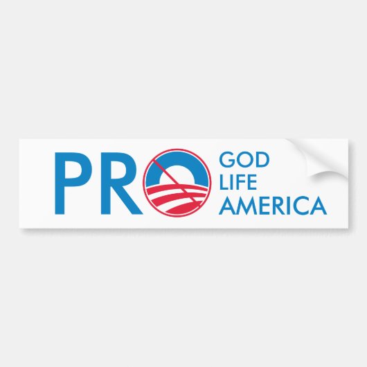 Pro God Life America Bumpersticker (Voorkant)