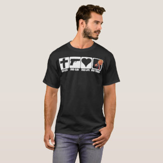 Pro God... Pistolen... Het leven... TRUMP op donke T-shirt