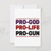 Pro god pro life bedankkaart (Voorkant)