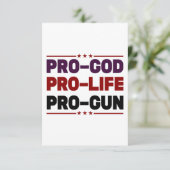 Pro god pro life bedankkaart (Staand voorkant)