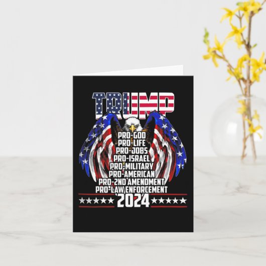 Pro God Pro Life PO Jobs Pro Israël Pro 2024 Kaart (Gele Bloem)