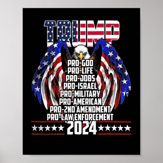 Pro God Pro Life PO Jobs Pro Israël Pro 2024 Poster (Voorkant)