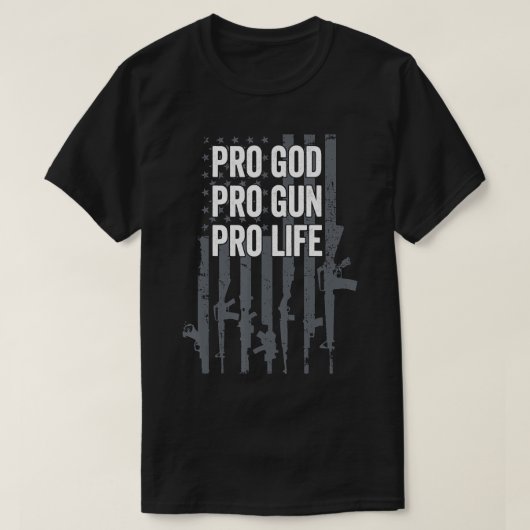 Pro God Pro Pistool Pro Life - Christelijke Pistol T-shirt (Design voorkant)