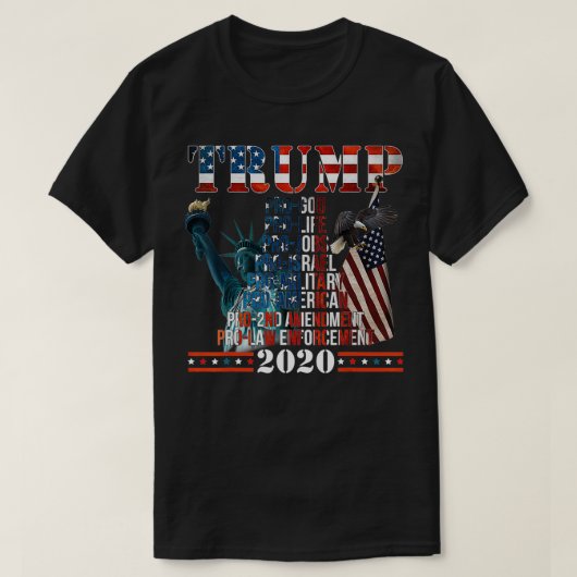 Pro God Pro Pistool Pro Life Donald Trump Campaign T-shirt (Design voorkant)