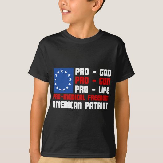 Pro-God Pro-Pistool Pro-Life Pro-Medische Vrijheid T-shirt (Voorkant)