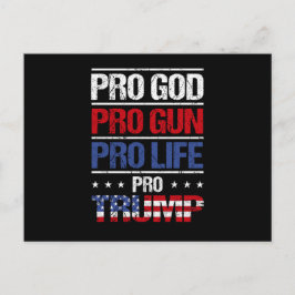 Pro God Pro Pistool Pro Life Pro Trump Verkiezing Briefkaart