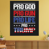 Pro God Pro Pistool Pro Life Pro Trump Verkiezing Canvas Afdruk (Insitu (Woonkamer))