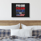 Pro God Pro Pistool Pro Life Pro Trump Verkiezing Canvas Afdruk (Insitu (Slaapkamer))