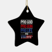 Pro God Pro Pistool Pro Life Pro Trump Verkiezing Keramisch Ornament (Rechts)