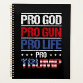 Pro God Pro Pistool Pro Life Pro Trump Verkiezing Planner (Voorkant)