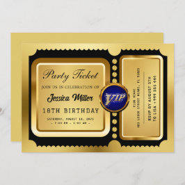 PRO Golden Party Ticket Uitnodiging