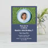 Pro Golfer Foto getekend Golf Ball 50th Birthday Kaart (Staand voorkant)