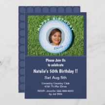 Pro Golfer Foto getekend Golf Ball 50th Birthday