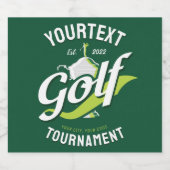 Pro Golfer NAAM Golf Trofee Toernooi Golfen Bier Etiket (Enkel label)