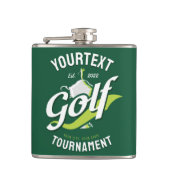 Pro Golfer NAAM Golf Trofee Toernooi Golfen Heupfles (Voorkant)