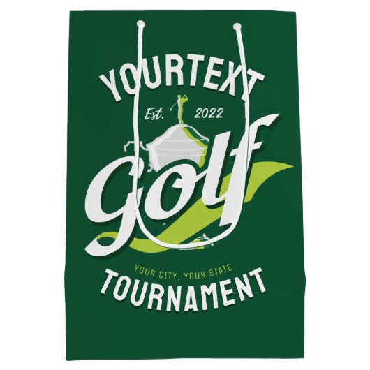 Pro Golfer NAAM Golf Trofee Toernooi Golfen Medium Cadeauzakje (Achterkant)