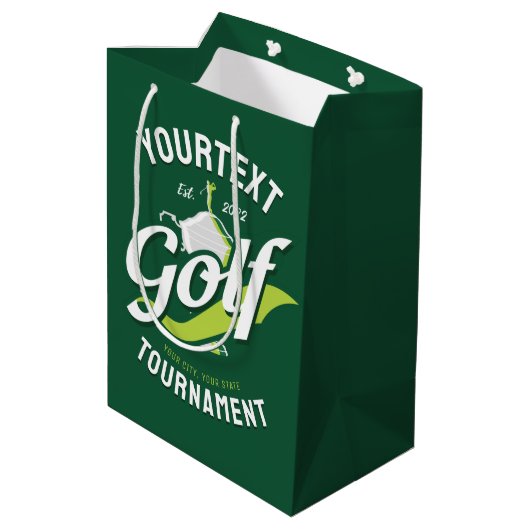 Pro Golfer NAAM Golf Trofee Toernooi Golfen Medium Cadeauzakje (Achterkant Gekanteld)