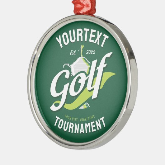 Pro Golfer NAAM Golf Trofee Toernooi Golfen Metalen Ornament (Links)