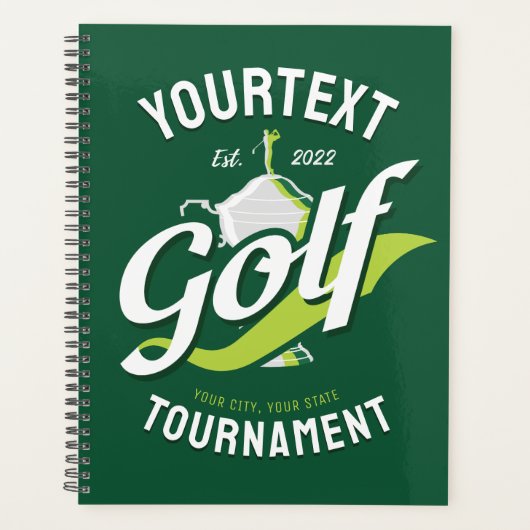 Pro Golfer NAAM Golf Trofee Toernooi Golfen Planner (Voorkant)