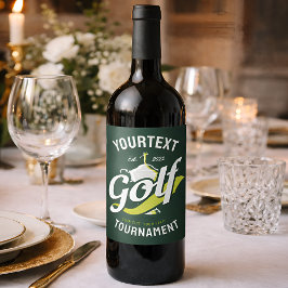 Pro Golfer NAAM Golf Trofee Toernooi Golfen Wijn Etiket