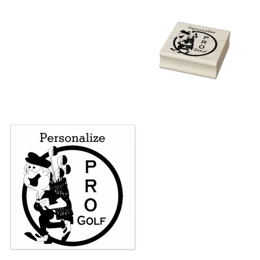 Pro Golfer Rubberstempel (Gestempeld)