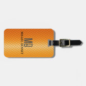 PRO Goud Geborsteld Metallic Bagagelabel (Voorkant horizontaal)