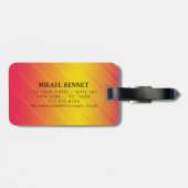 PRO Goud Geborsteld Metallic Bagagelabel (Achterkant horizontaal)