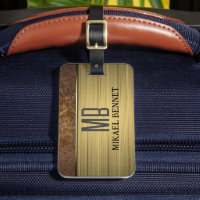 PRO Goud Geborsteld Metallic Bagagelabel