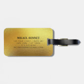 PRO Goud Geborsteld Metallic Bagagelabel (Achterkant horizontaal)