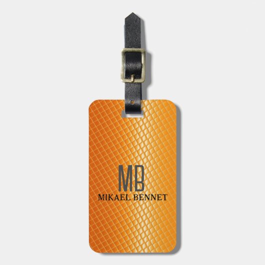 PRO Goud Geborsteld Metallic Bagagelabel (Voorkant verticaal)