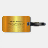 PRO Goud Geborsteld Metallic Bagagelabel (Achterkant horizontaal)