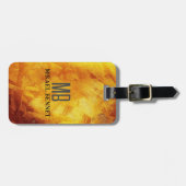 PRO Goud Geborsteld Metallic Bagagelabel (Voorkant horizontaal)