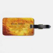 PRO Goud Geborsteld Metallic Bagagelabel (Achterkant horizontaal)