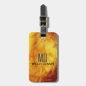 PRO Goud Geborsteld Metallic Bagagelabel (Voorkant verticaal)