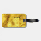 PRO Goud Geborsteld Metallic Bagagelabel (Achterkant horizontaal)