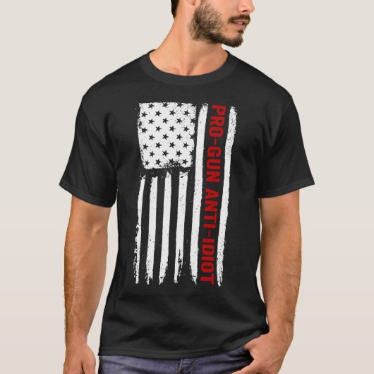 Pro-Gun Anti-Idiot T-shirt (Voorkant)