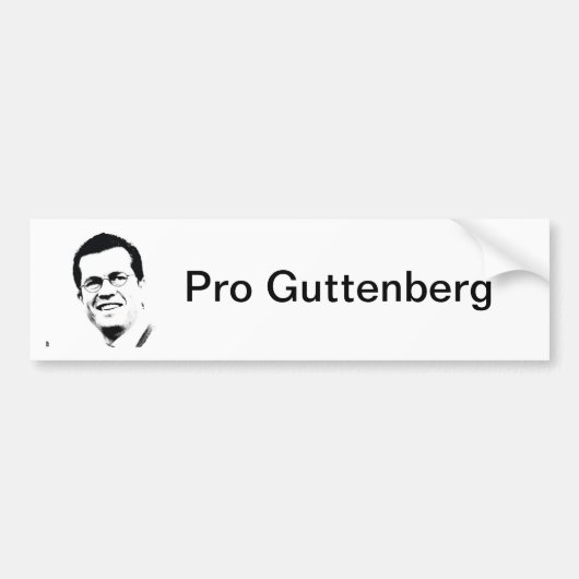 Pro Guttenberg Autoaufkleber Bumpersticker (Voorkant)