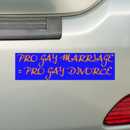 PRO HOMO SCHEIDING BUMPERSTICKER (Op auto)